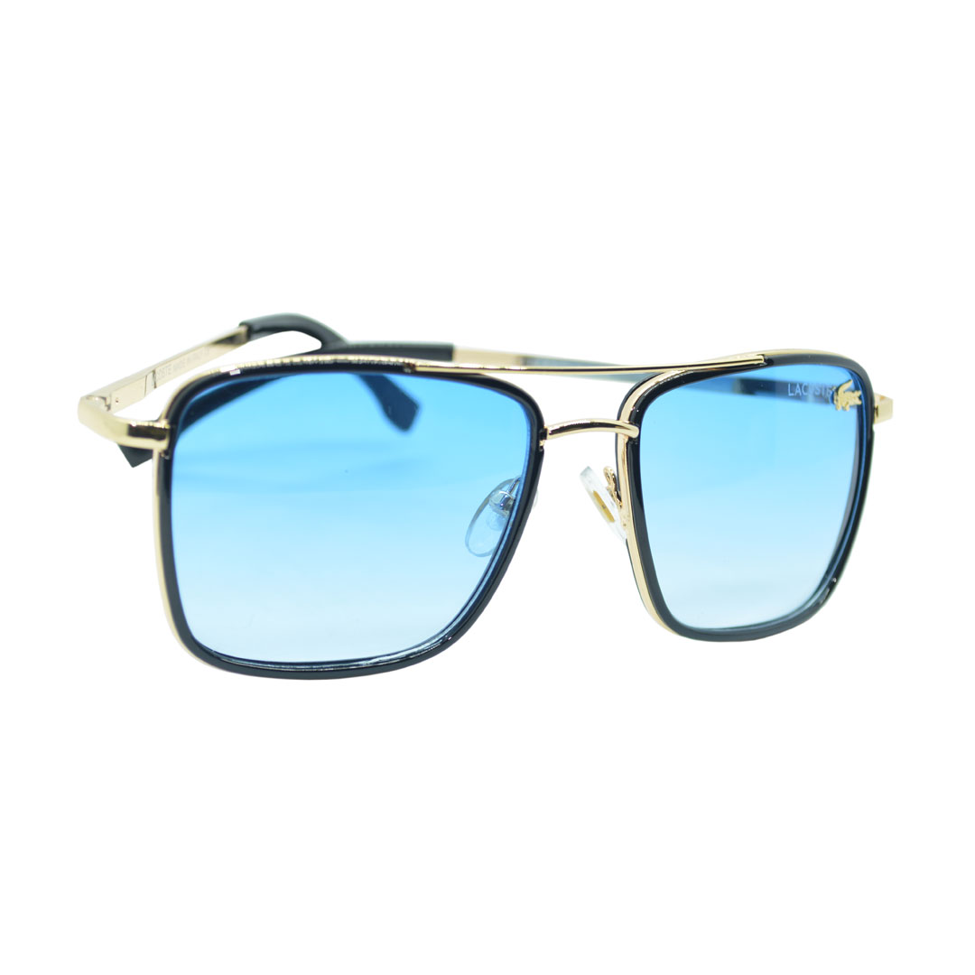 Buy Lacoste Smoke Gradient Lens Rectangle Sunglass Full Rim Matte Dark Blue  Frame (53) Online